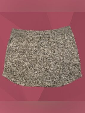 90 Degree By Reflex Heather Gray Drawstring Athletic/Tennis Skirt, Size XL